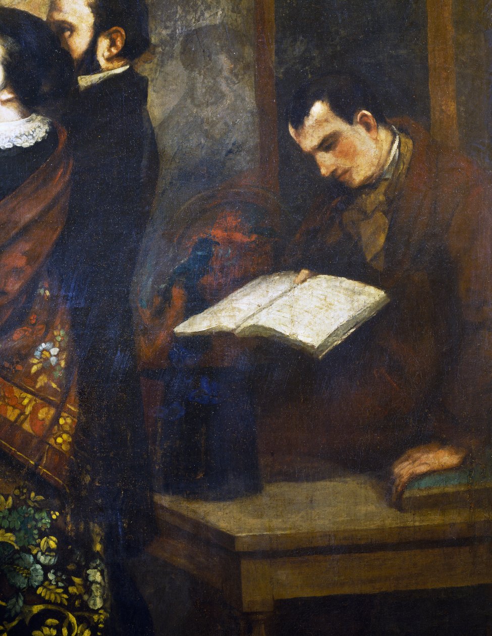 Charles Baudelaire, detalj fra malerens atelier av Gustave Courbet