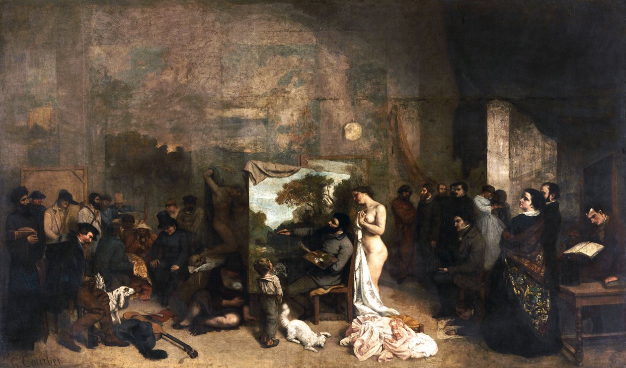 Kunstnerens studio av Gustave Courbet