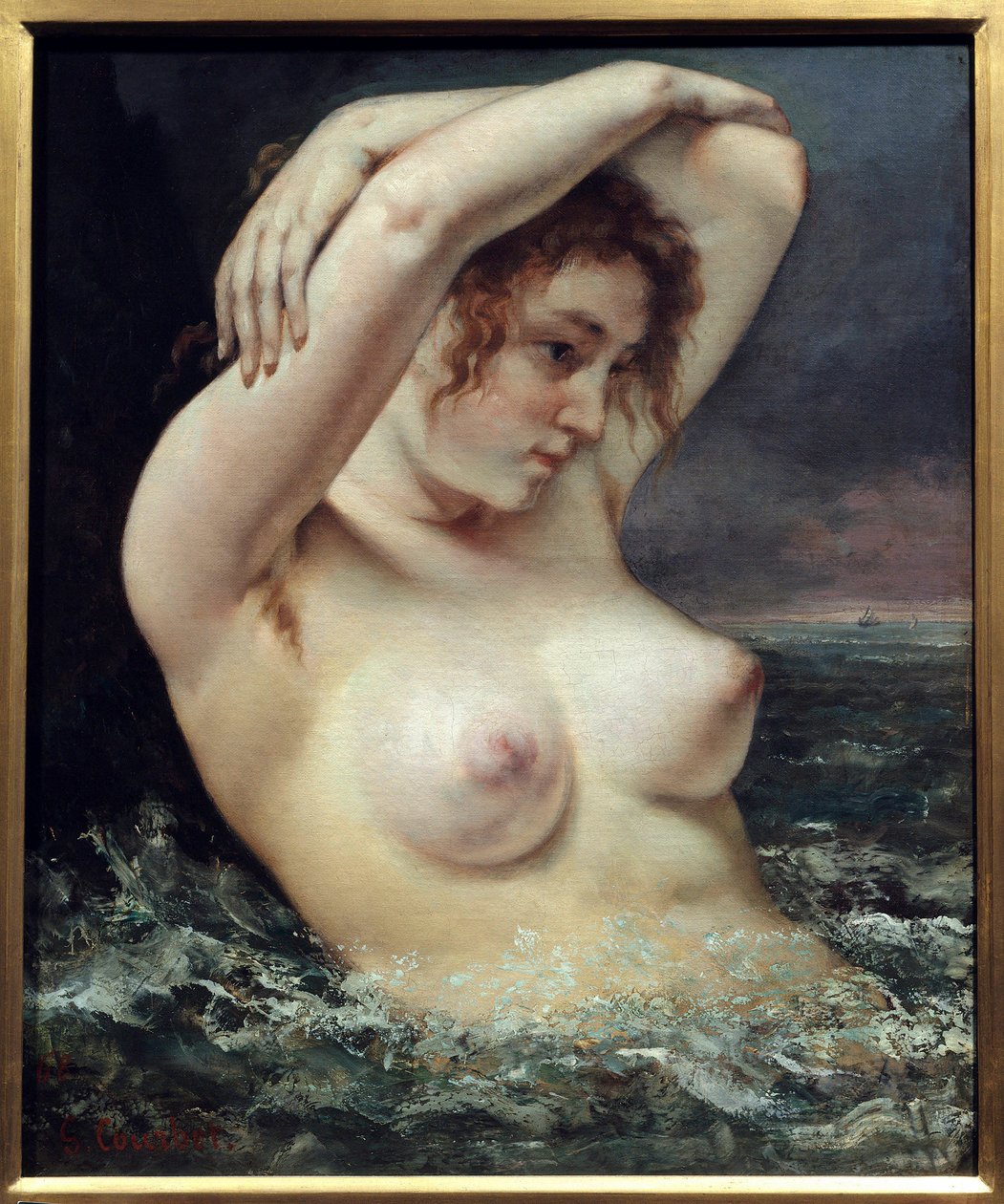 Kvinne med bølgen av Gustave Courbet