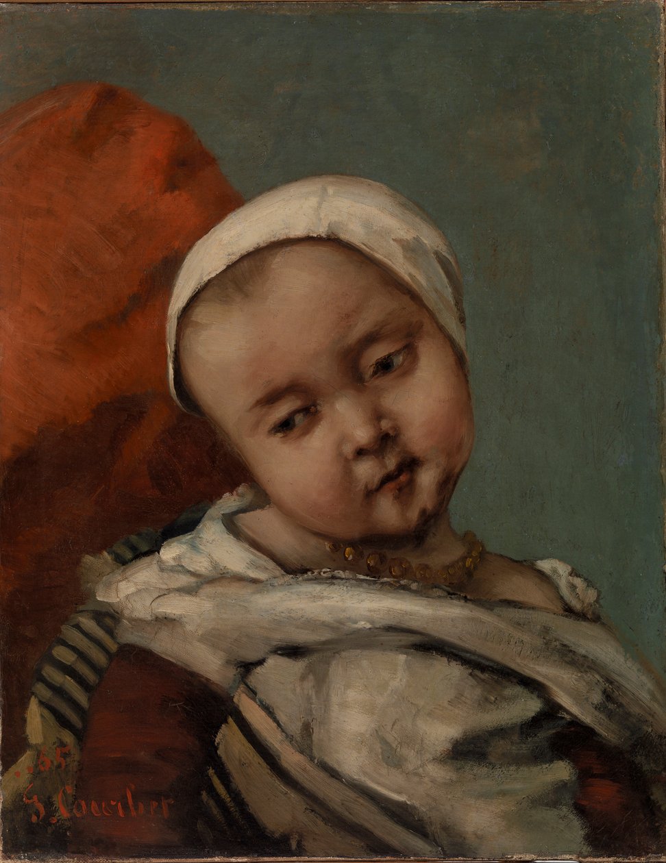 Head of Baby av Gustave Courbet