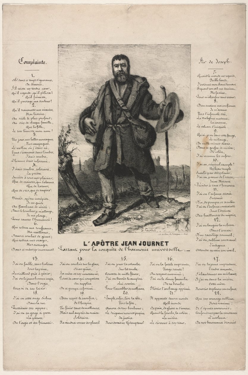 Jean Journet på vei til erobringen av universell harmoni av Gustave Courbet