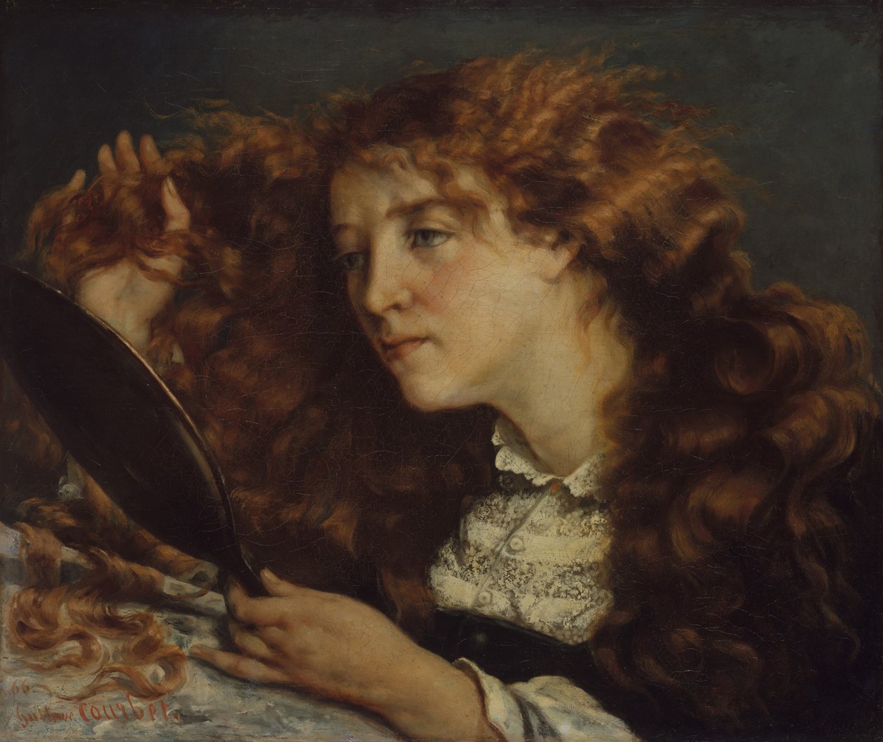 Jo, Den irske skjønnheten, 1865-66 av Gustave Courbet