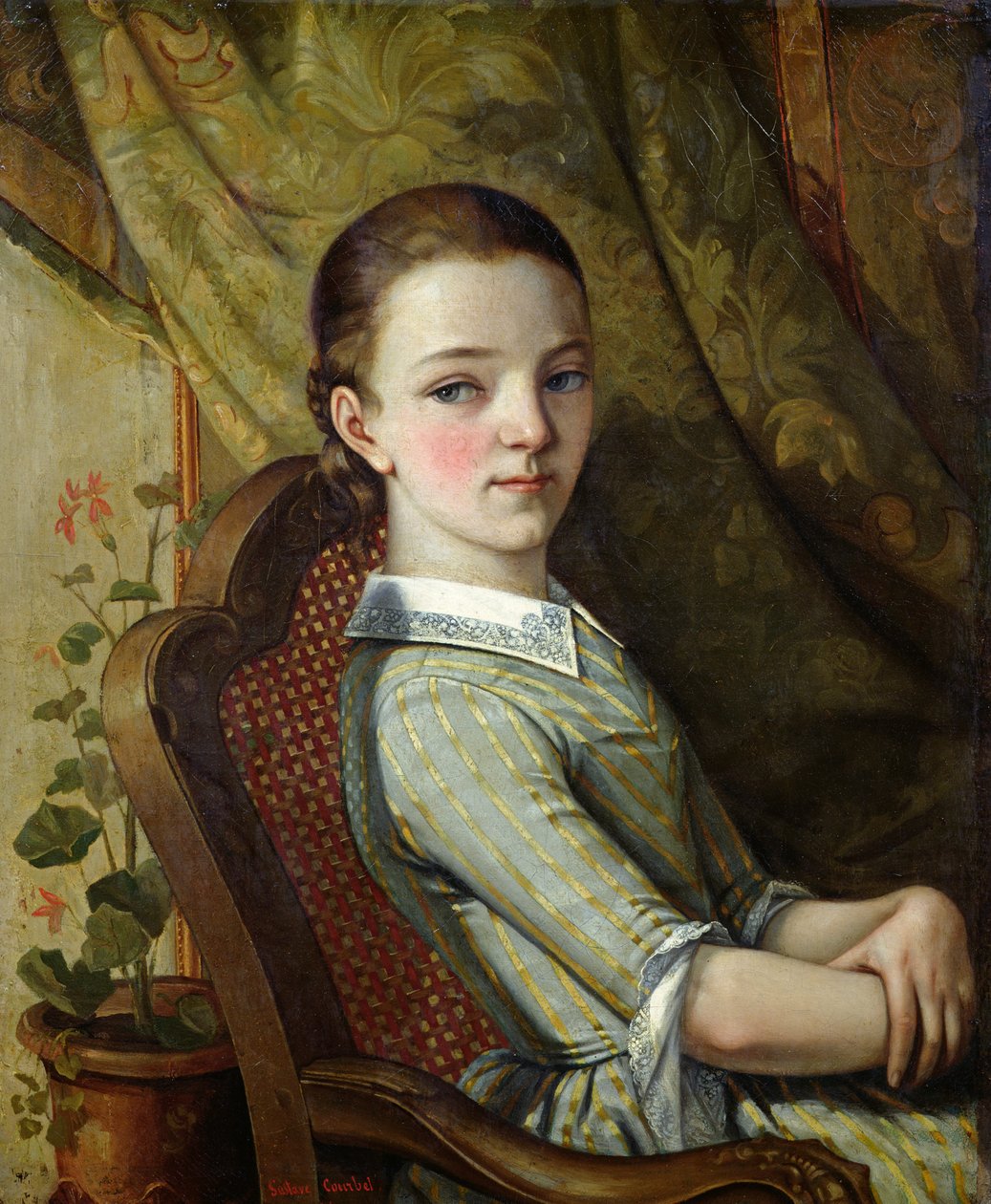 Juliette Courbet (1831-1915) 1844 (olje på lerret) av Gustave Courbet