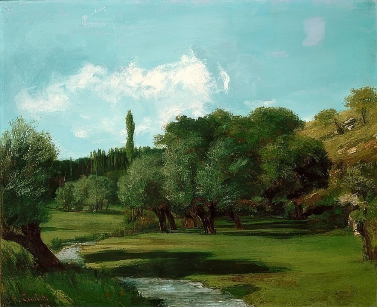 La Bretonnerie im Department Indre. 1856 av Gustave Courbet