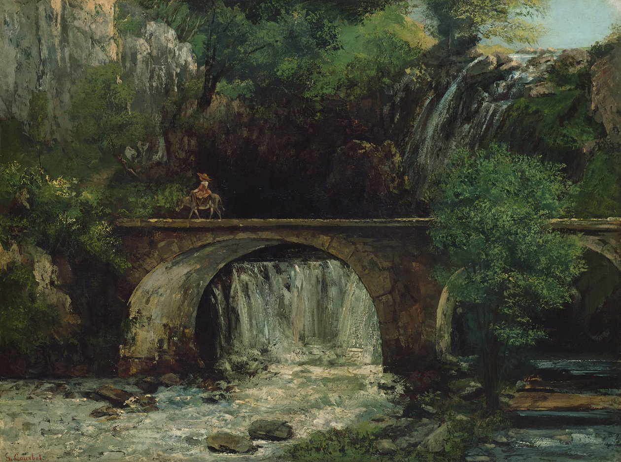 Landskap med bro av Gustave Courbet