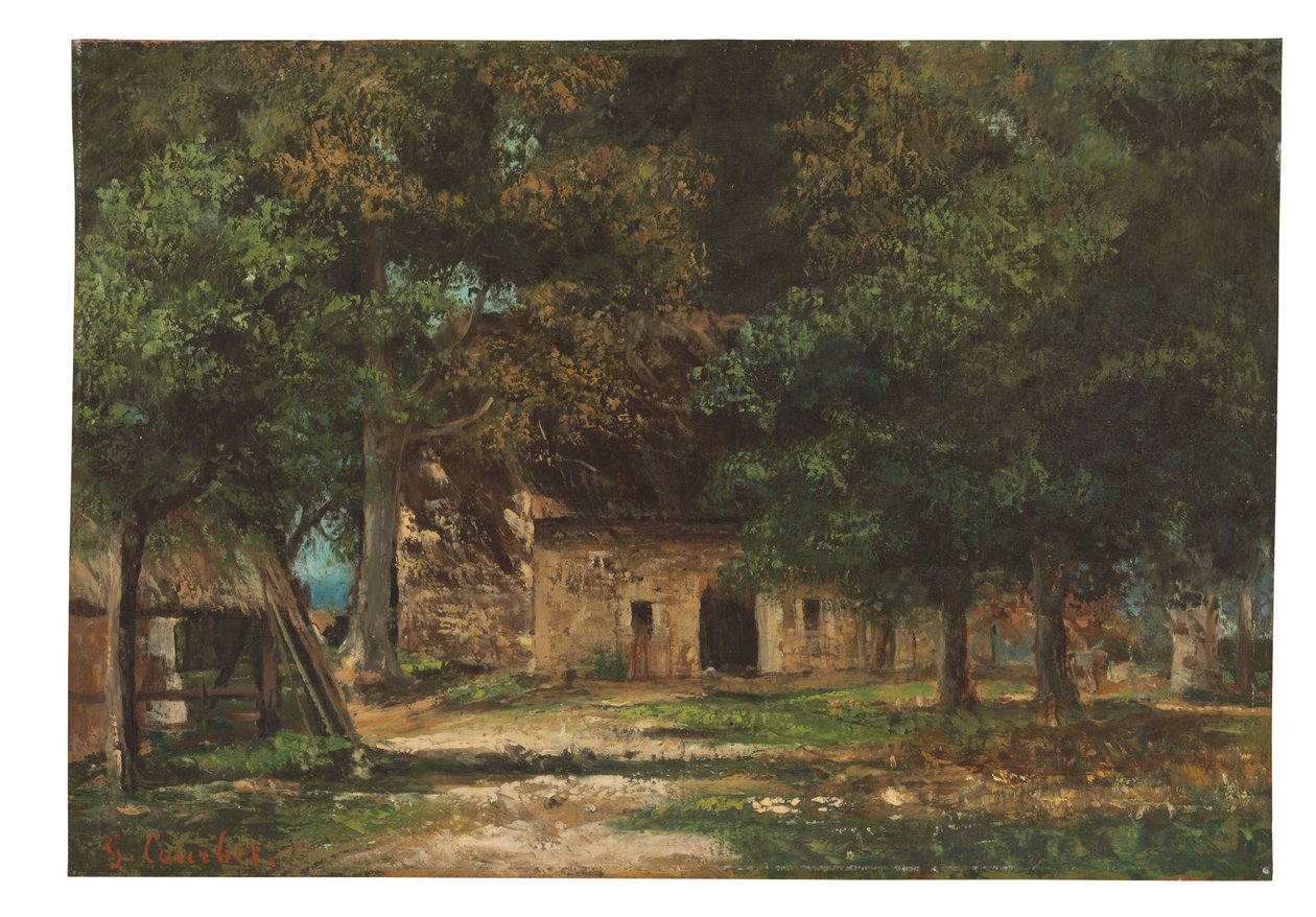 Mor Toutains hage i Honfleur, ca. 1859-61 av Gustave Courbet