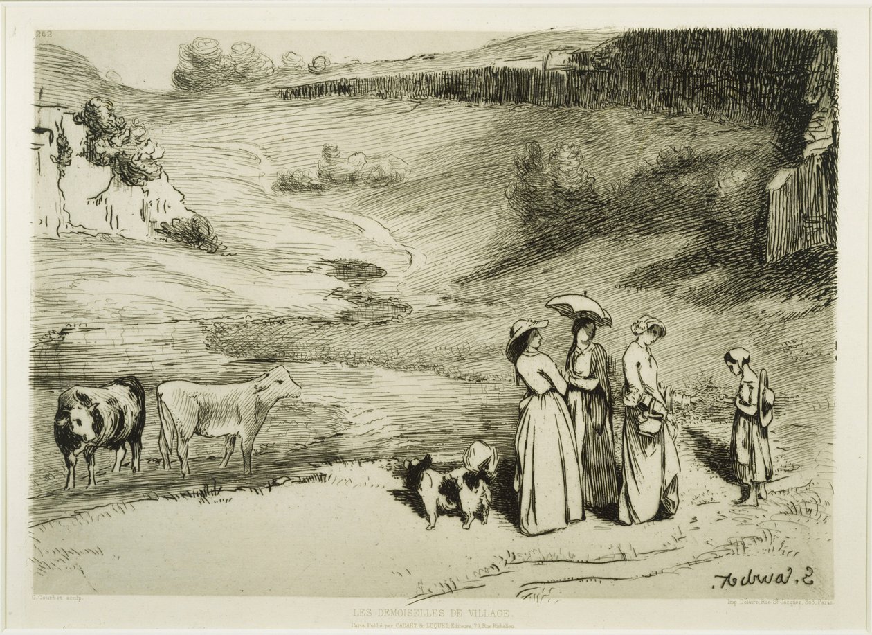 Landsbyens damer av Gustave Courbet