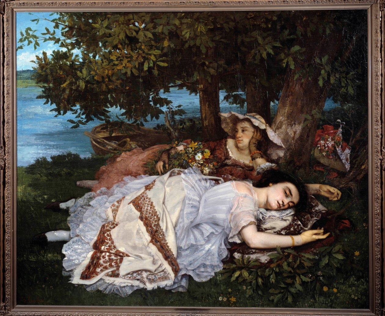 The Damsels of the Banks of the Seine-maleri av Gustave Courbet (1819-1877) av Gustave Courbet