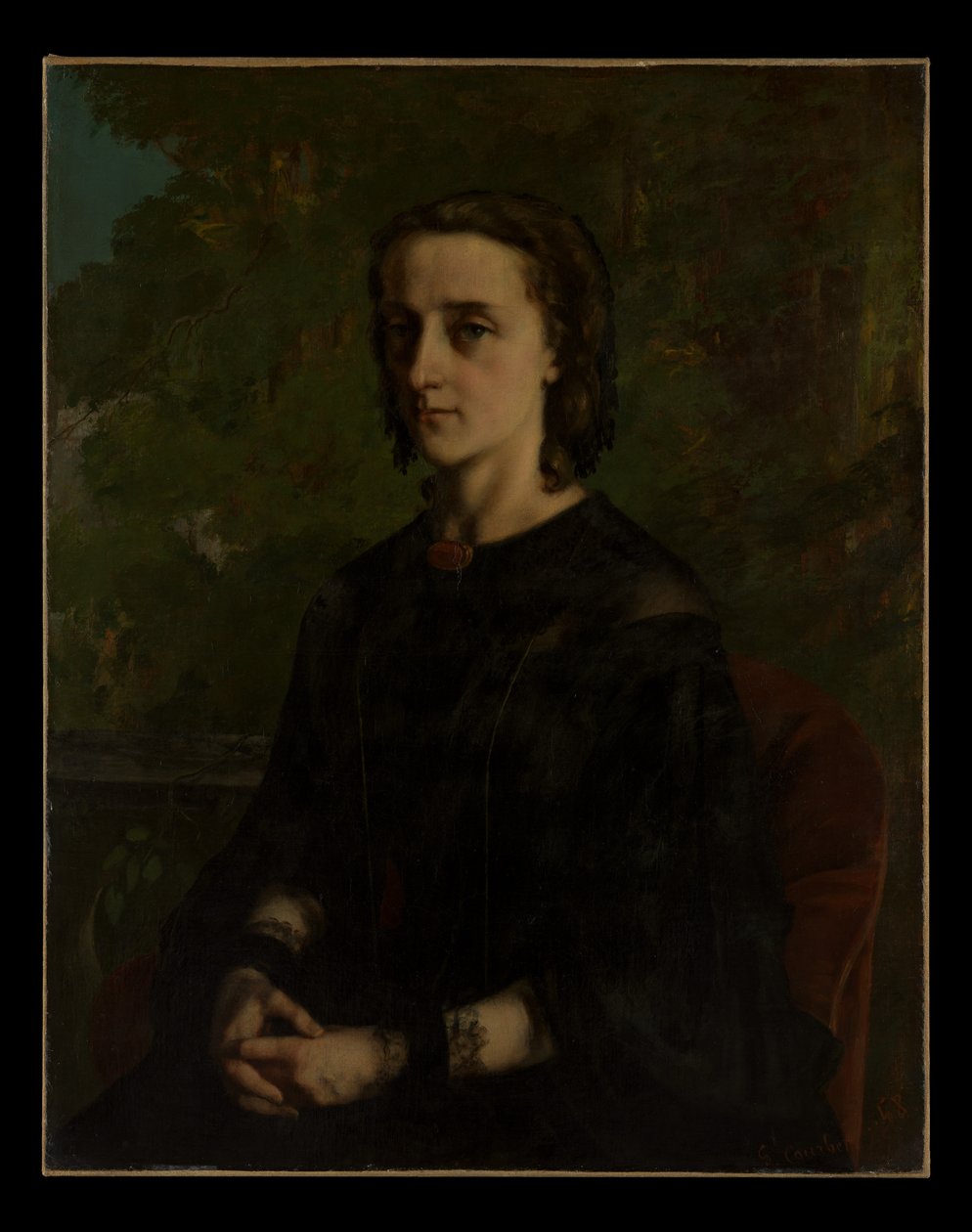 Madame Frederic Breyer (Fanny Hélène Van Bruyssel, 1830-1894) av Gustave Courbet