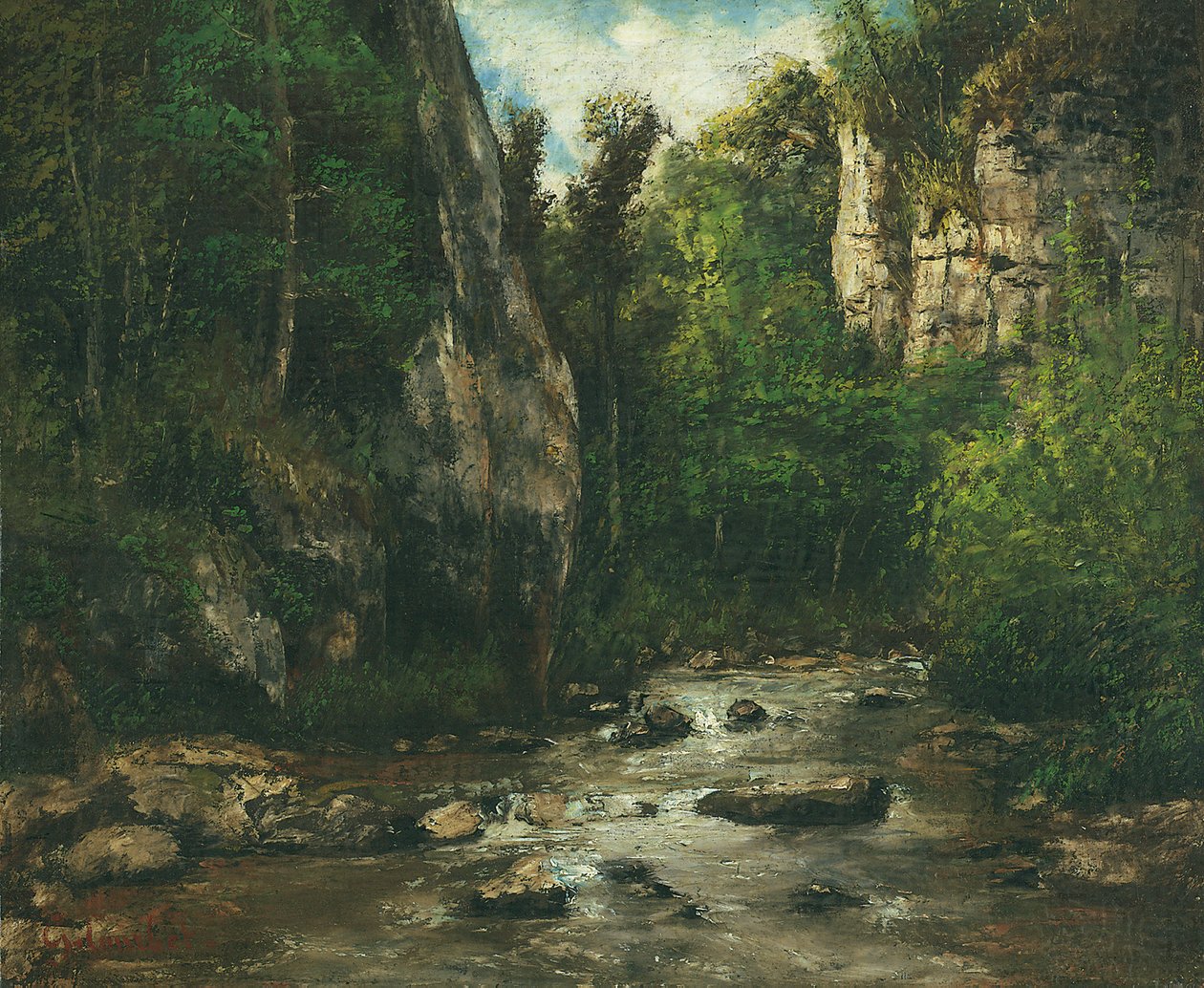 Landskap nær Puit Noir nær Ornans, etter 1872 av Gustave Courbet