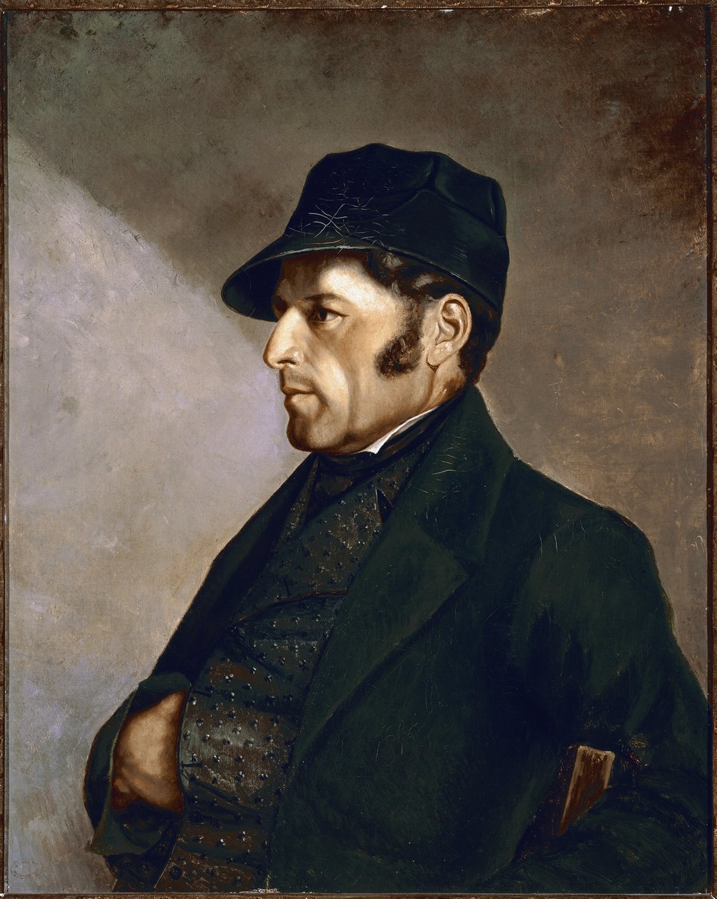 Portrett av Eleonor Regis Courbet far til maleren Maleri av Gustave Courbet av Gustave Courbet