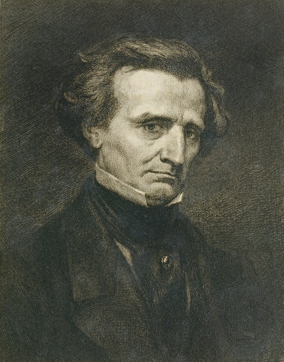 Portrett av Hector Berlioz (1803-69) gravert av A. Gilbert, pub. i 
