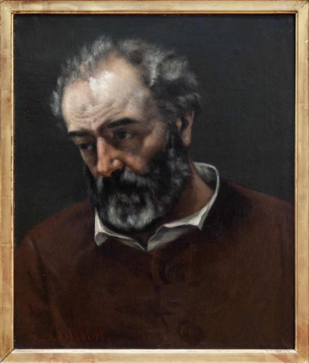 Portrett av Paul Chenavard (1807-1895), fransk maler, Maleri av Gustave Courbet (1819-1877). Fotografi, KIM Youngtae, Lyon, Musee des Beaux Arts de Lyon. av Gustave Courbet