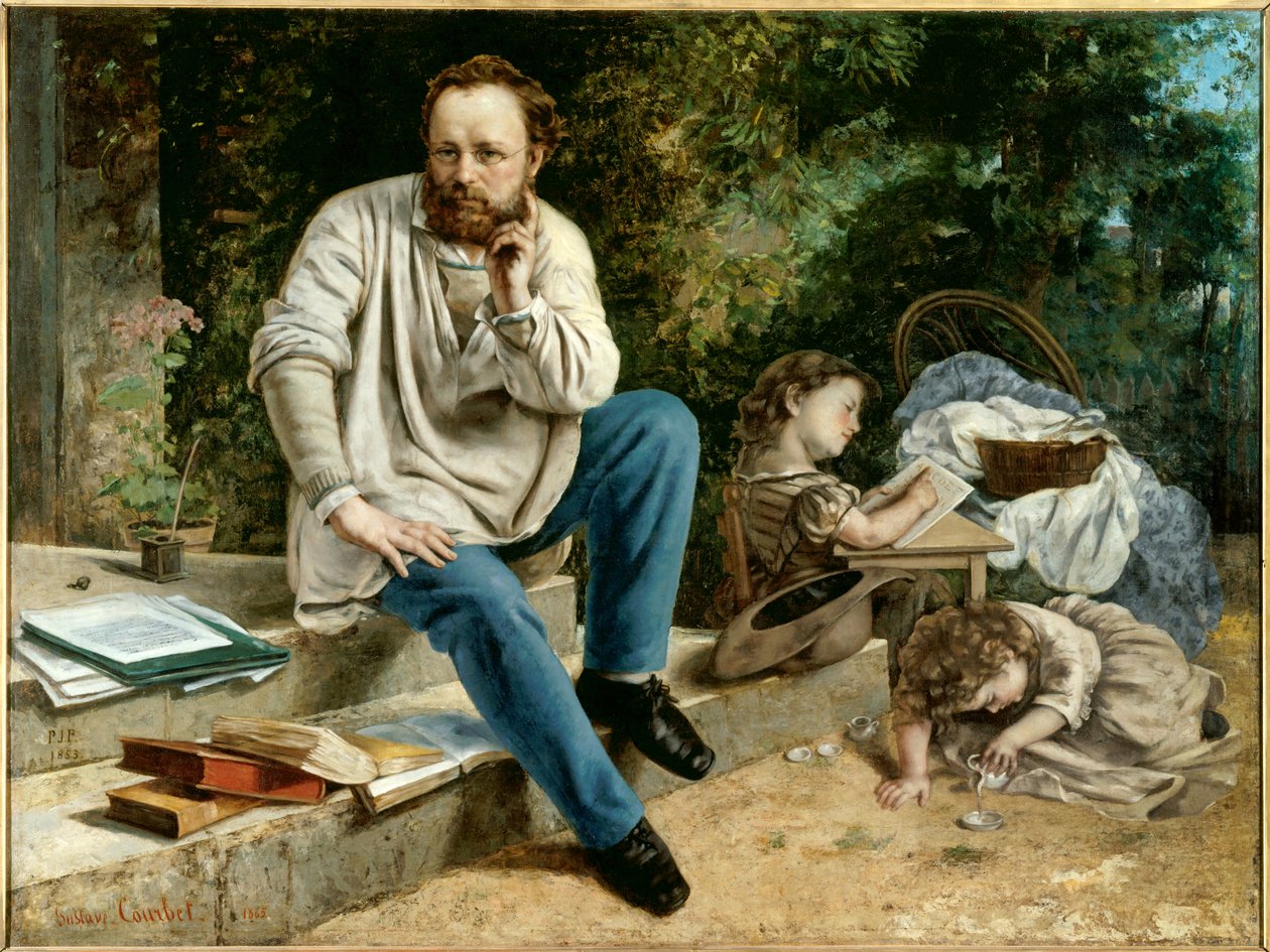 Portrett av Peter Joseph Proudhon av Gustave Courbet