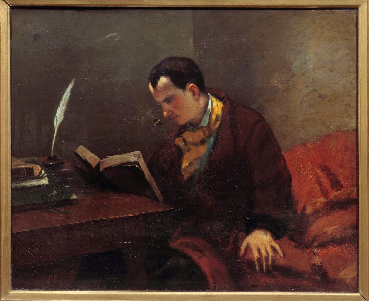 Portrett av poeten Charles Baudelaire (1821-1867) Maleri av Gustave Courbet (1819-1877) 1847 Montpellier museum Fabre av Gustave Courbet