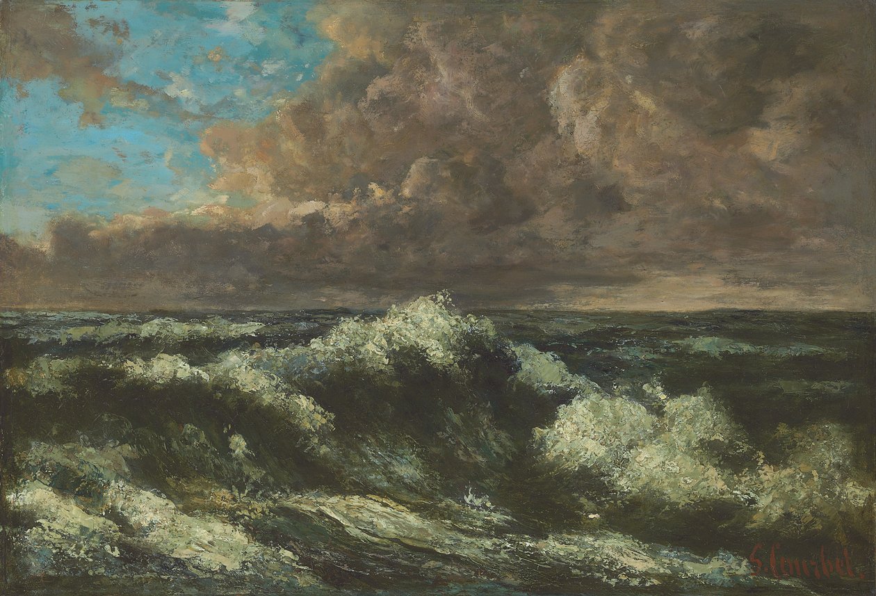 Seascape; Seascape, ca. 1870 av Gustave Courbet