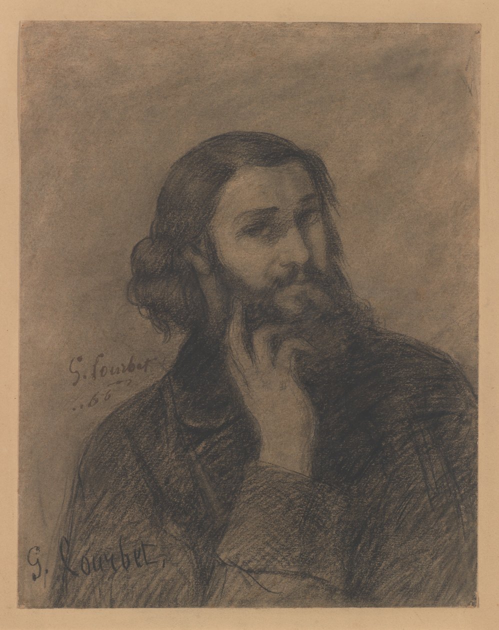 Selvportrett av Gustave Courbet