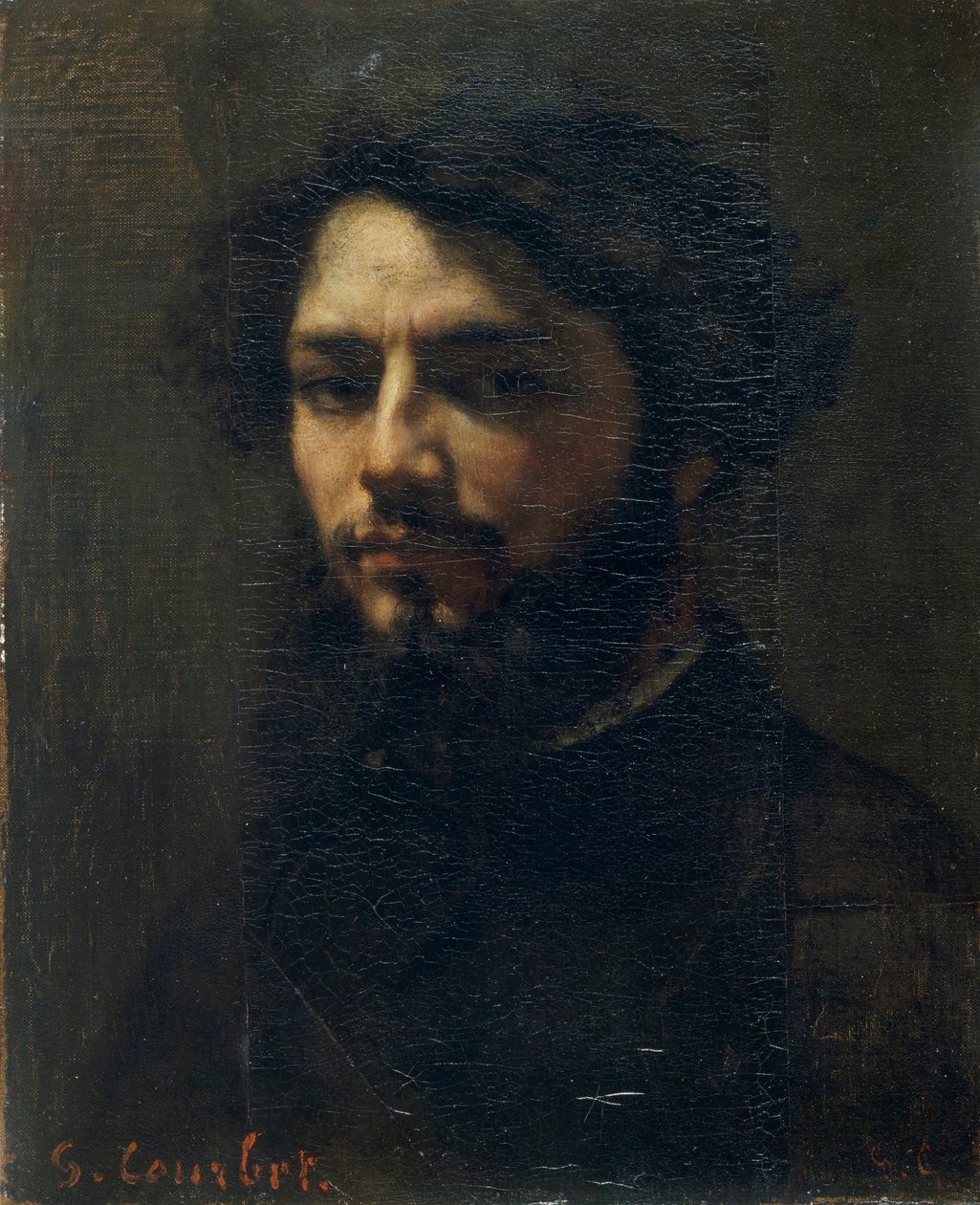 Selvportrett, ca. 1850. av Gustave Courbet