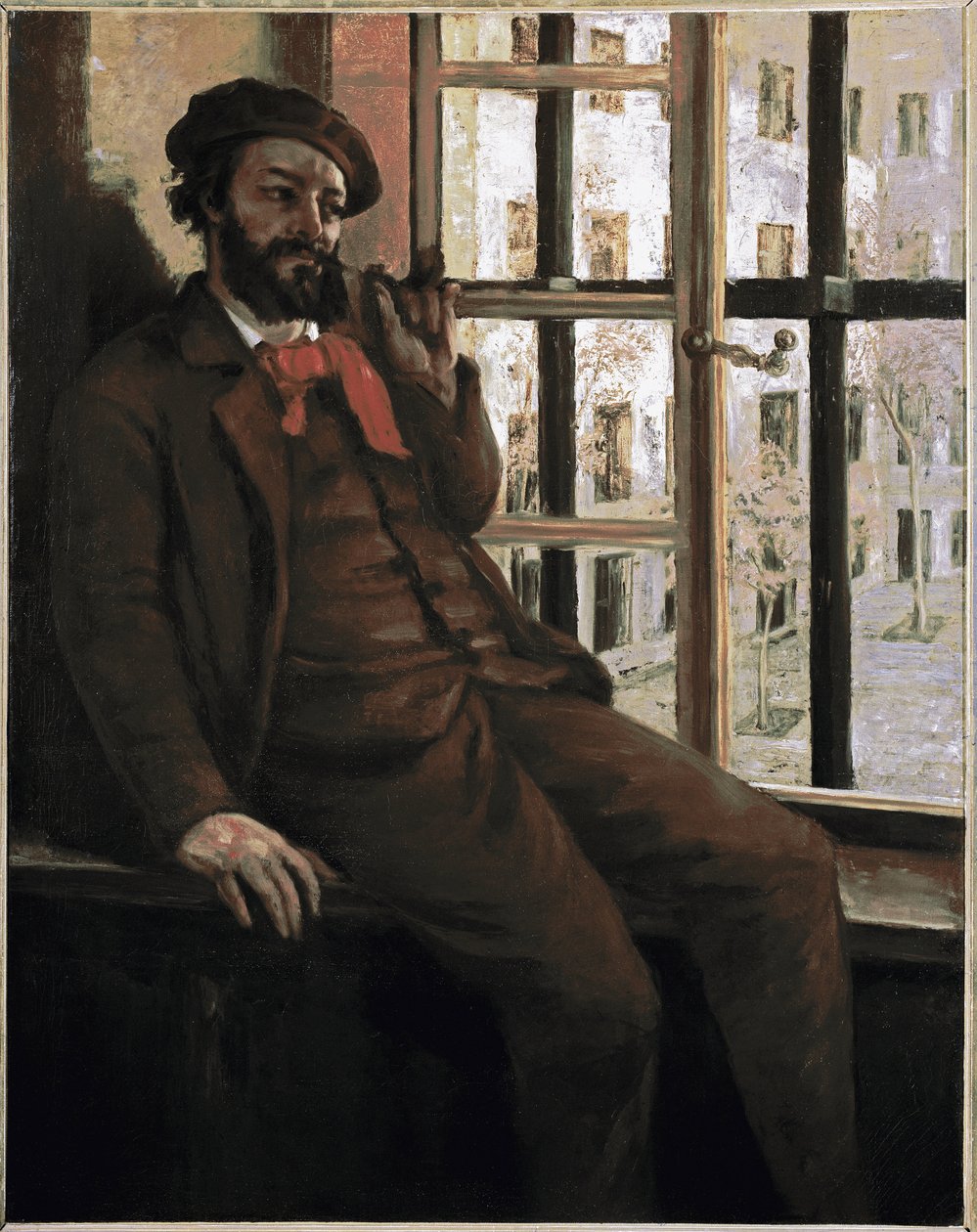 Selvportrett i fengselet til Sainte-Pelagie Kunstneren ble fengslet for å ha deltatt i kommunen - Maleri av Gustave Courbet av Gustave Courbet