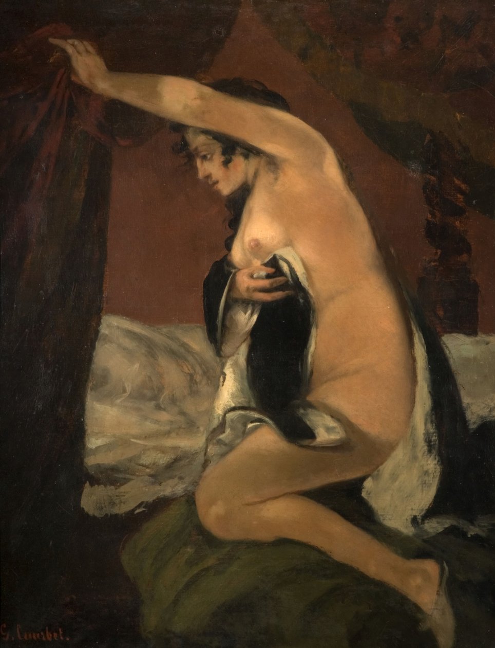 Studie for Venus i Venus og psyke, 1865. av Gustave Courbet
