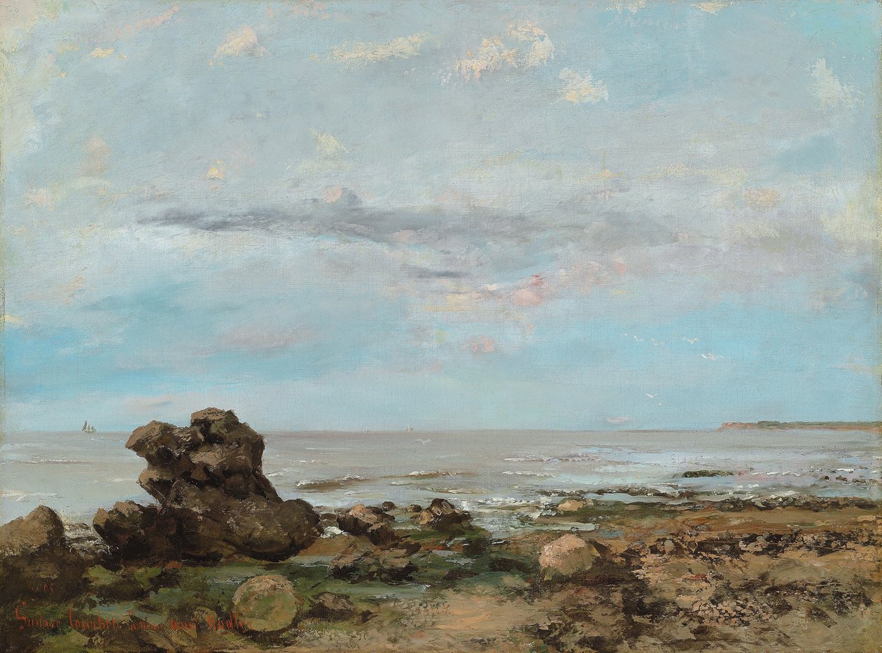 Stranden ved Trouville, 1865 av Gustave Courbet