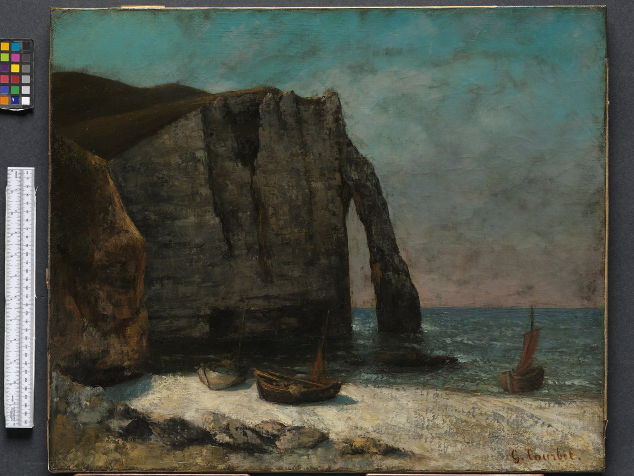 Klippen ved Étretat, etter 1872 av Gustave Courbet