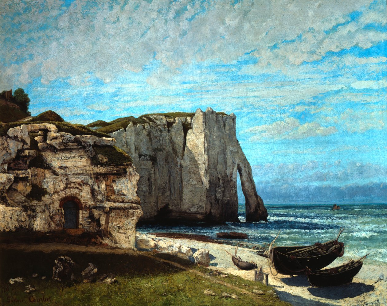 Etretats klipper etter et tordenvær, 1870. av Gustave Courbet