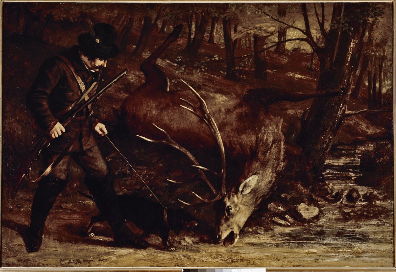 Den tyske jegeren (olje på lerret av Gustave Courbet