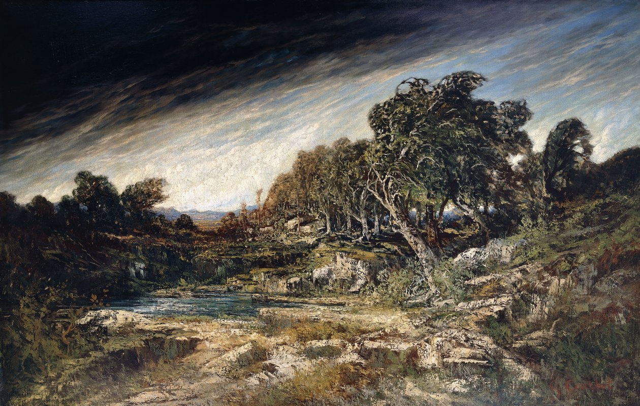 Vindkastet, ca. 1855 av Gustave Courbet