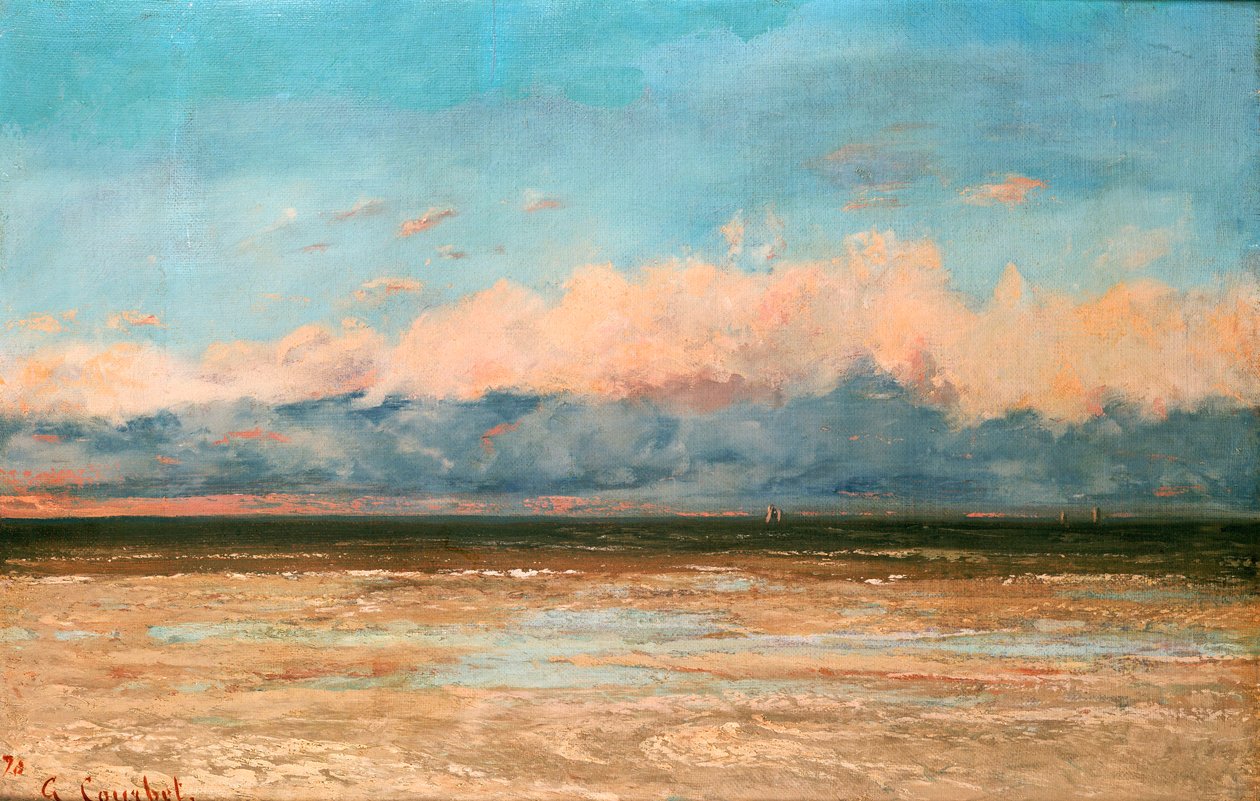 Havet ved Palavas, 1870 av Gustave Courbet