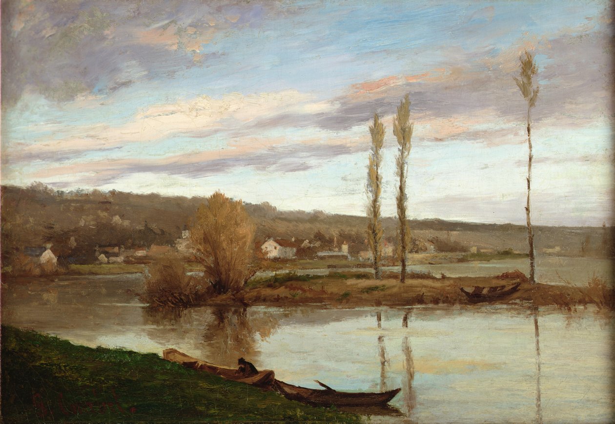 Seinen ved Bougival, ca. 1851 (olje på lerret) av Gustave Courbet