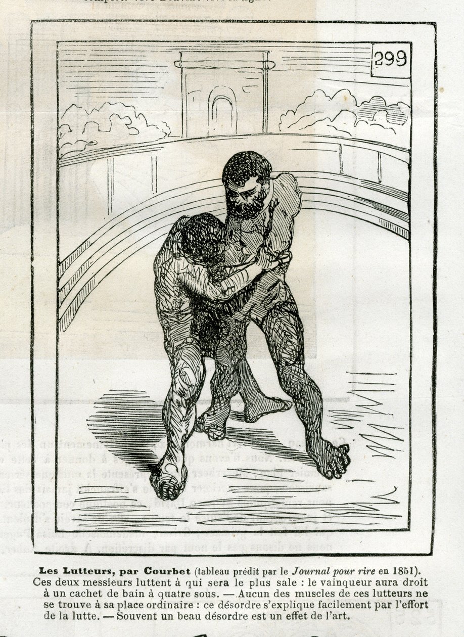 Wrestlers av Gustave Courbet