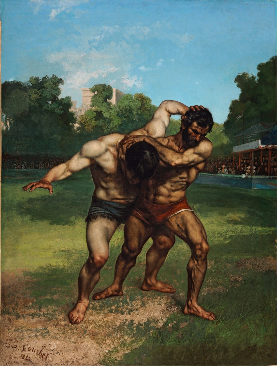 Wrestlers av Gustave Courbet