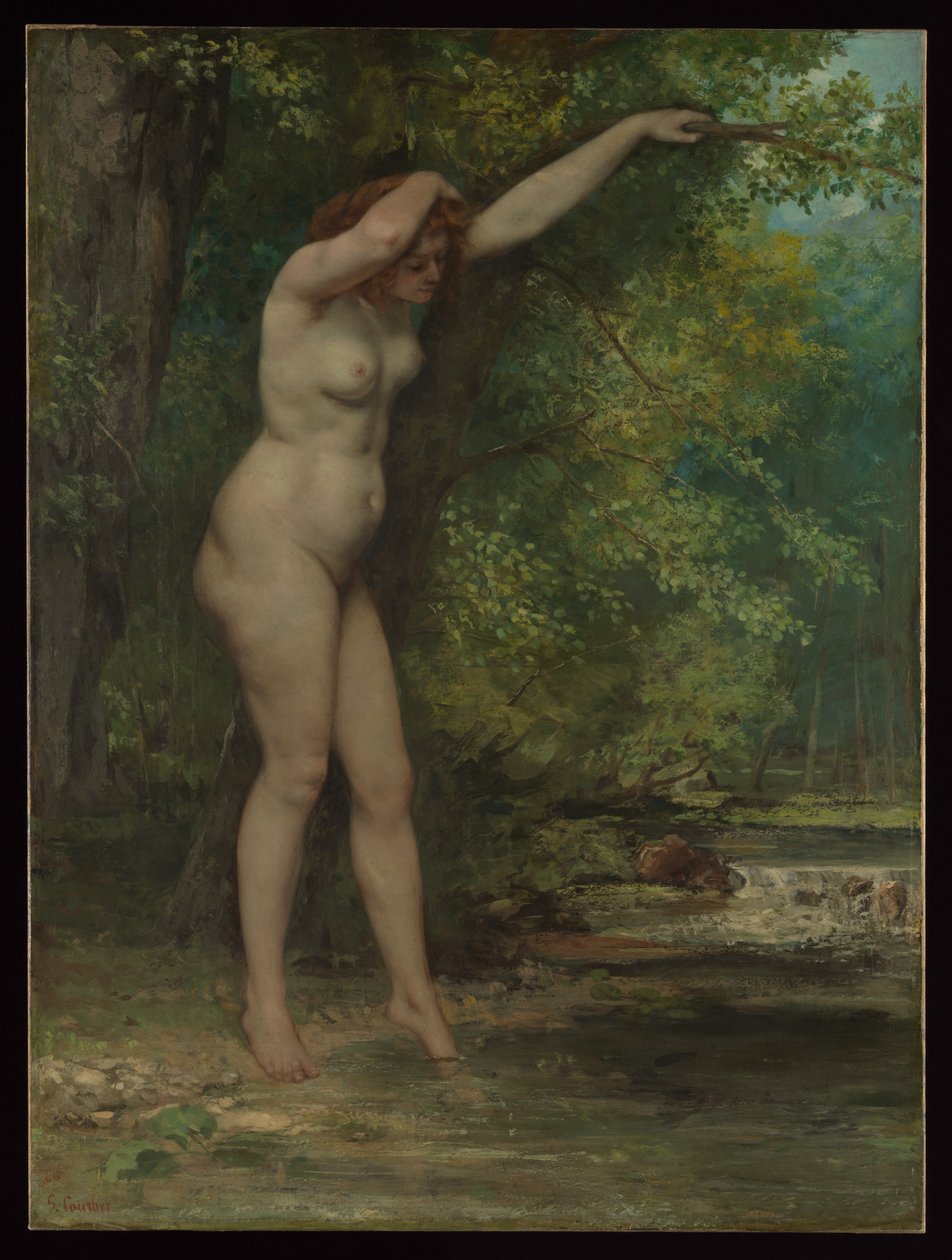 Den unge badende kvinnen av Gustave Courbet