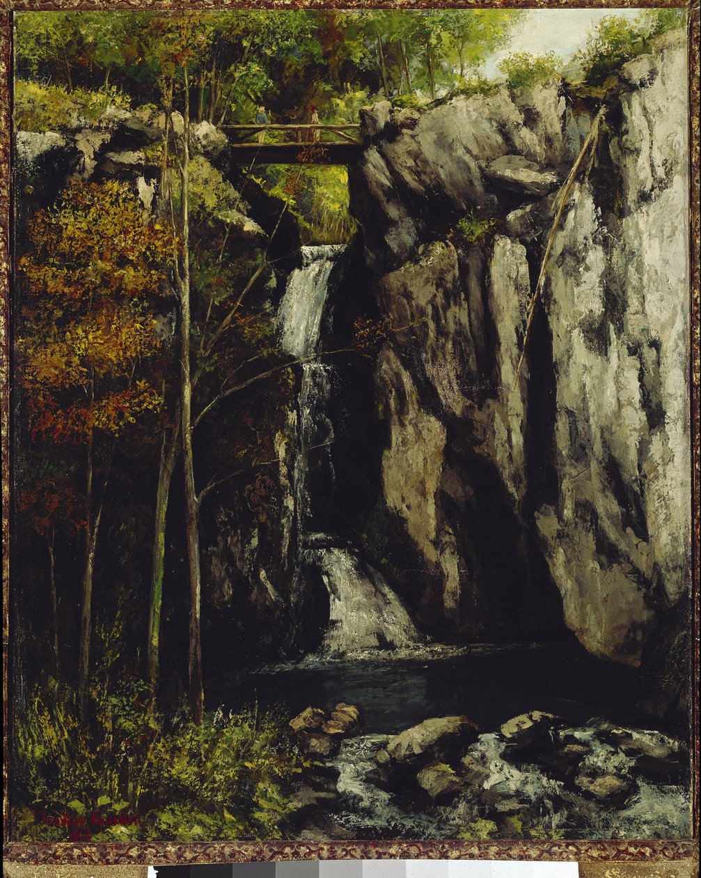 Fallet til Gour de Conche, Myon (olje på lerret av Gustave Courbet