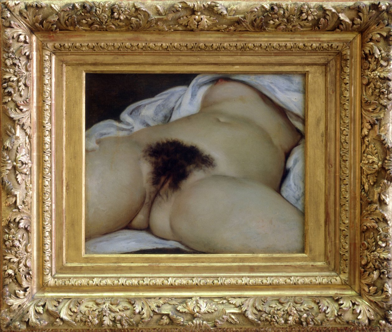 Verdens opprinnelse - Modellen kan være Joanna Hiffernan, kjent som Jo - Maleri av Gustave Courbet av Gustave Courbet