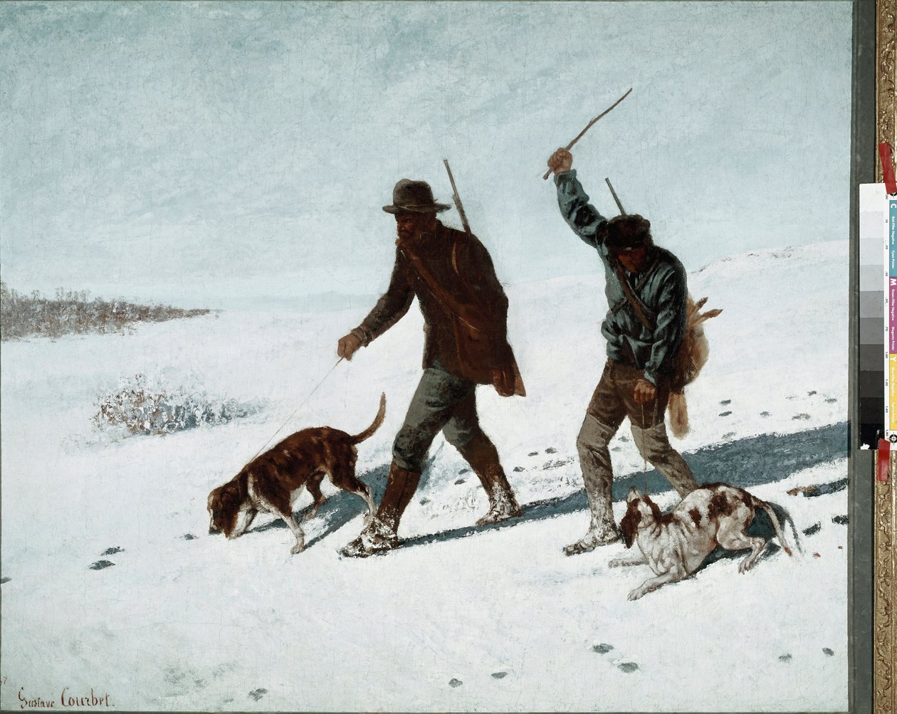 Krypskytterne. Maleri av Gustave Courbet (1819-1877) av Gustave Courbet