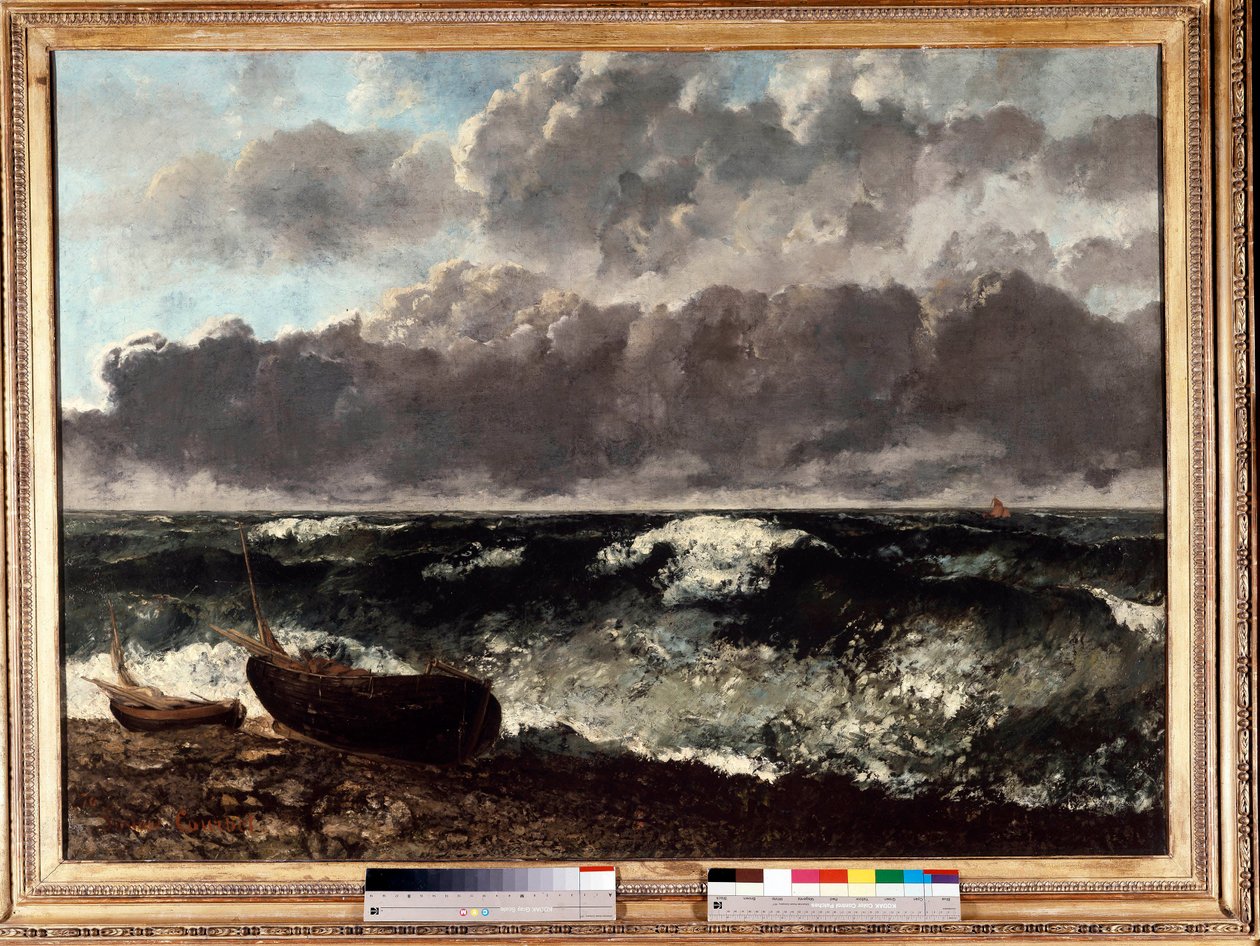 Det stormfulle havet sier bølgen. Maleri av Gustave Courbet (1819-1877) av Gustave Courbet