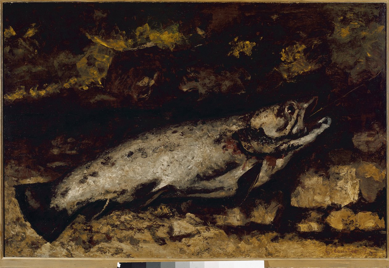Ørreten (olje på lerret av Gustave Courbet