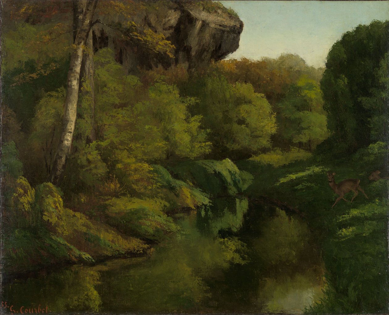 Utsikt i Fontainebleau-skogen av Gustave Courbet
