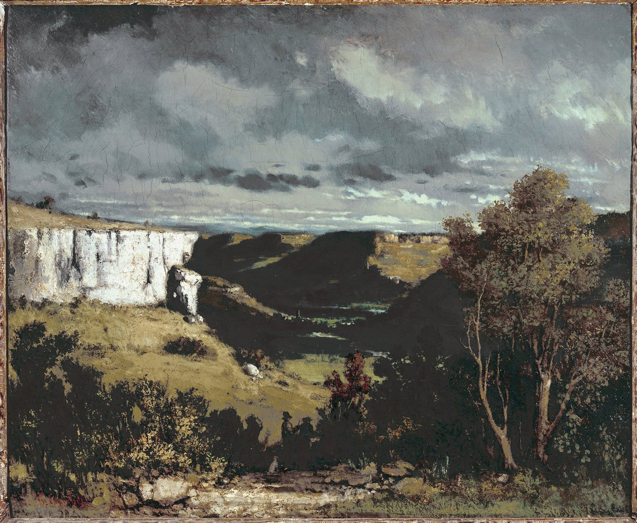 Utsikt over Loue-dalen i stormfullt vær Maleri av Gustave Courbet (1819-1877) ca. 1849 Dim 54x65 cm Strasbourg, Musee des Beaux-Arts av Gustave Courbet