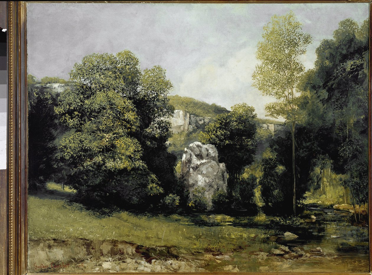 Utsikt over elven Breme (olje på lerret av Gustave Courbet