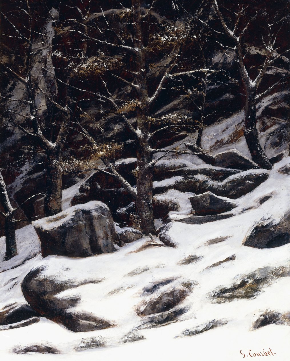 Vinter, ca. 1873 av Gustave Courbet