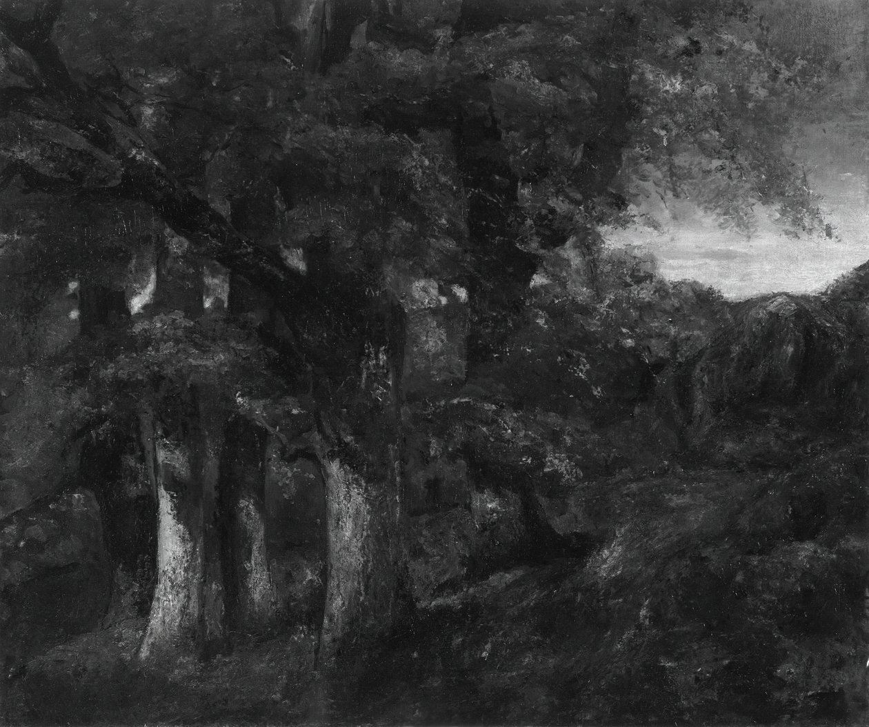 Skoglandskap, 181977. av Gustave Courbet
