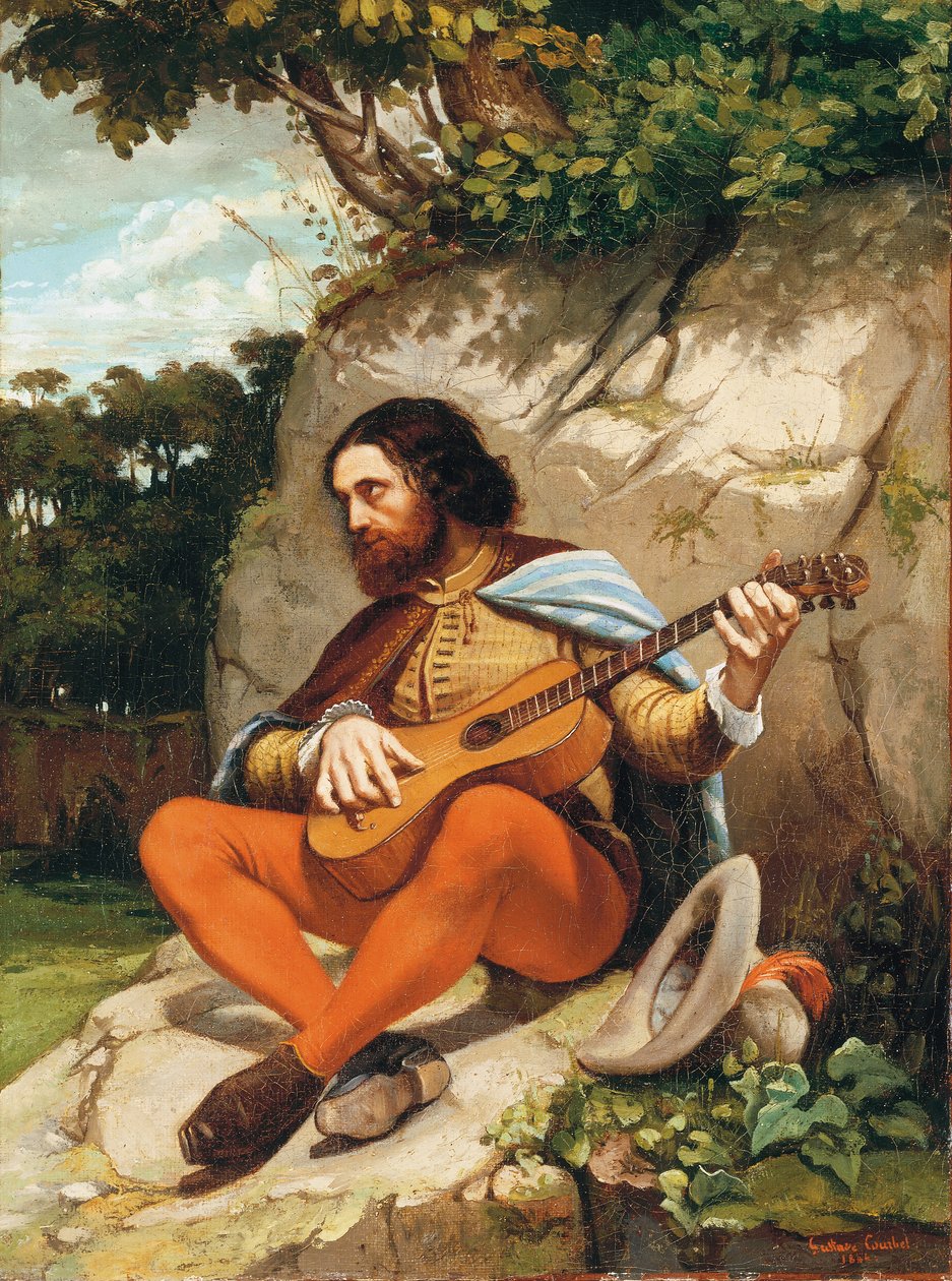 Ung mann i et landskap av Gustave Courbet