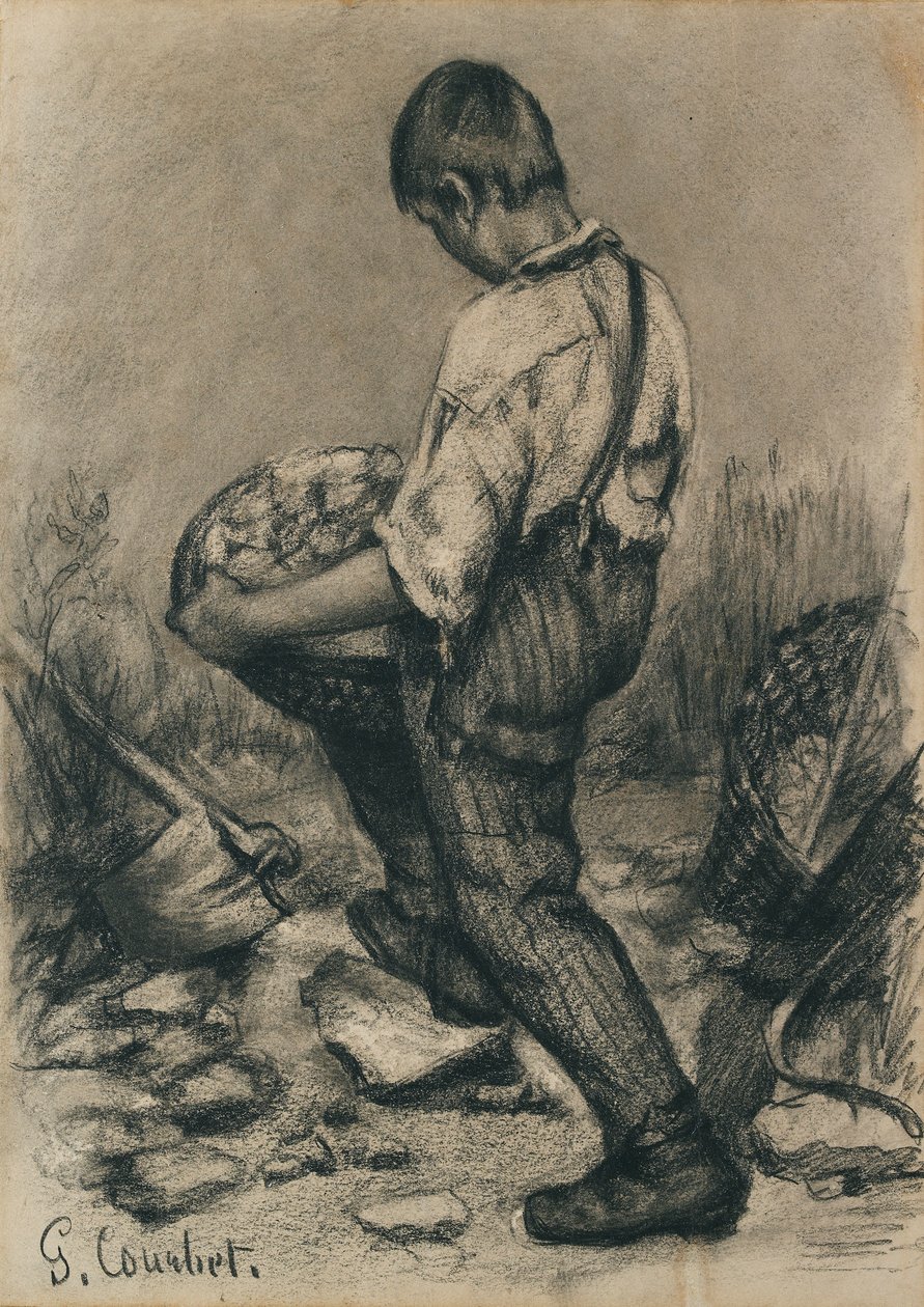 Ung steinbryter, c1864-1865 av Gustave Courbet