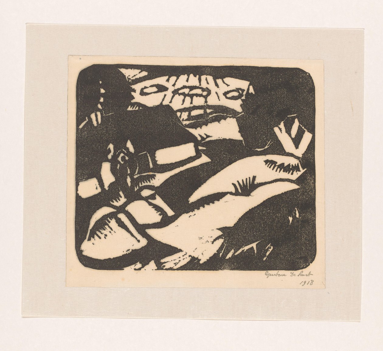 Åker og hus av Gustave De Smet (signed by artist)