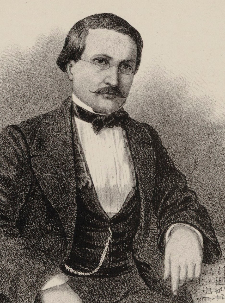 Portrett av komponisten Antony Lamotte 1819-1912, 1855-1859. av Gustave Donjean