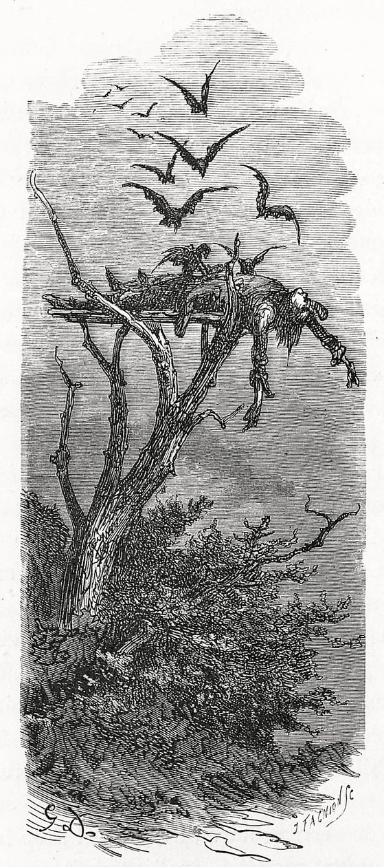 En keltisk himmelbegravelse, 1866 av Gustave Dore