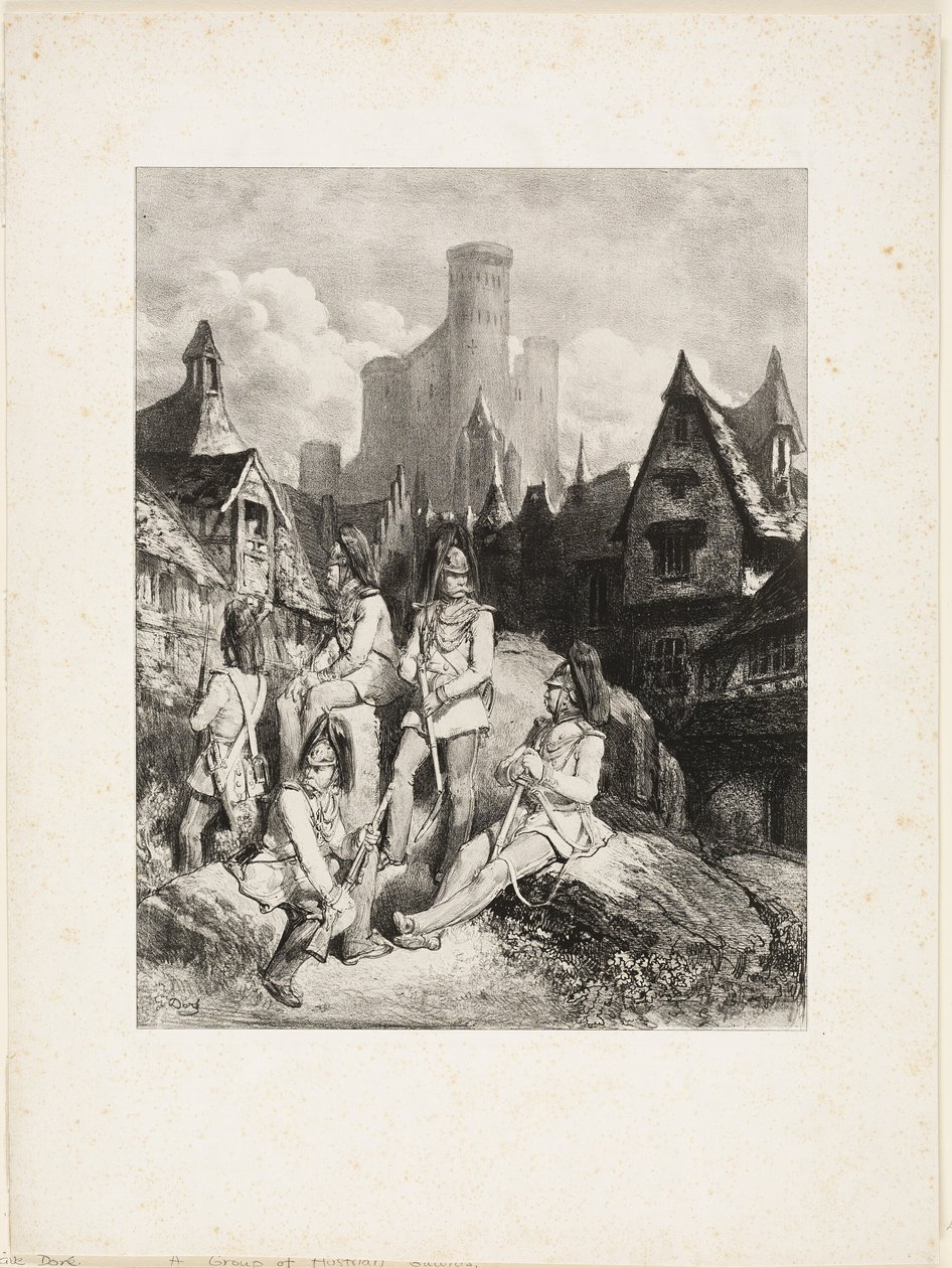 En gruppe østerrikske vakter av Gustave Dore
